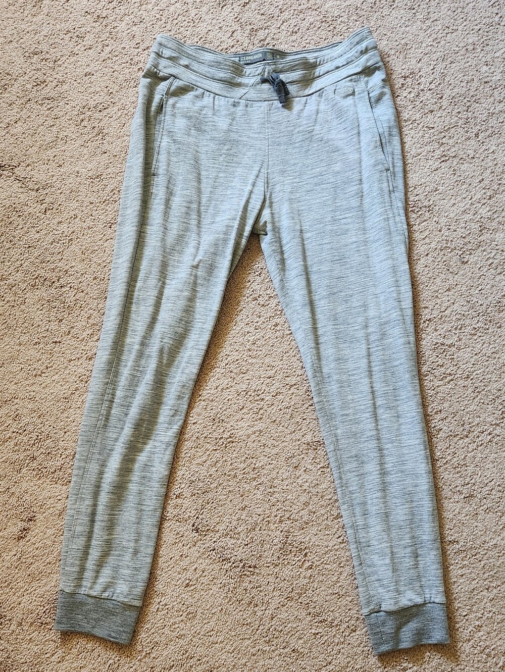 Icebreaker Crush Merino Wool Jogger Pant Ladies Grey Outdoor Gorpcore Stretch M